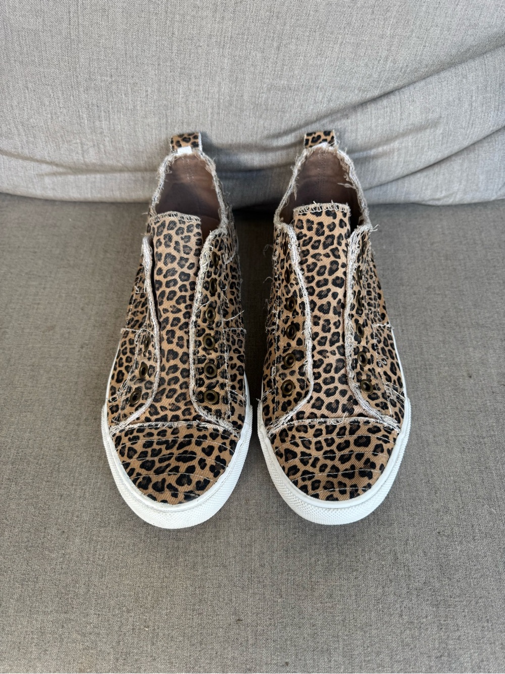 Yoki, Leopard Print Slip-On Sneakers, Size 10